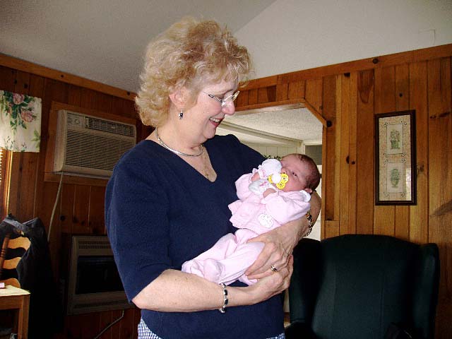 Suzanne holding Shannon